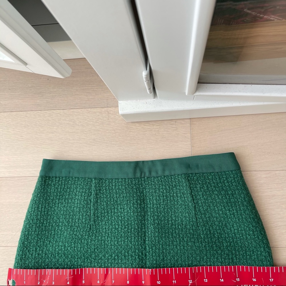 SOLD Boden Green Wool Blend Boucle Pencil Skirt Zipper - Picture 8 of 10